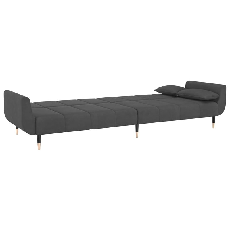 86.6'' Velvet Sofa, Dark Gray Velvet