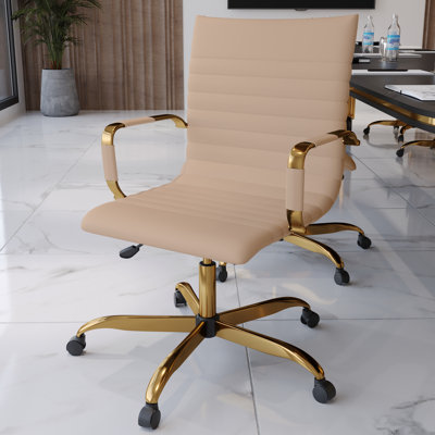Chaise de bureau en cuir Sorrells