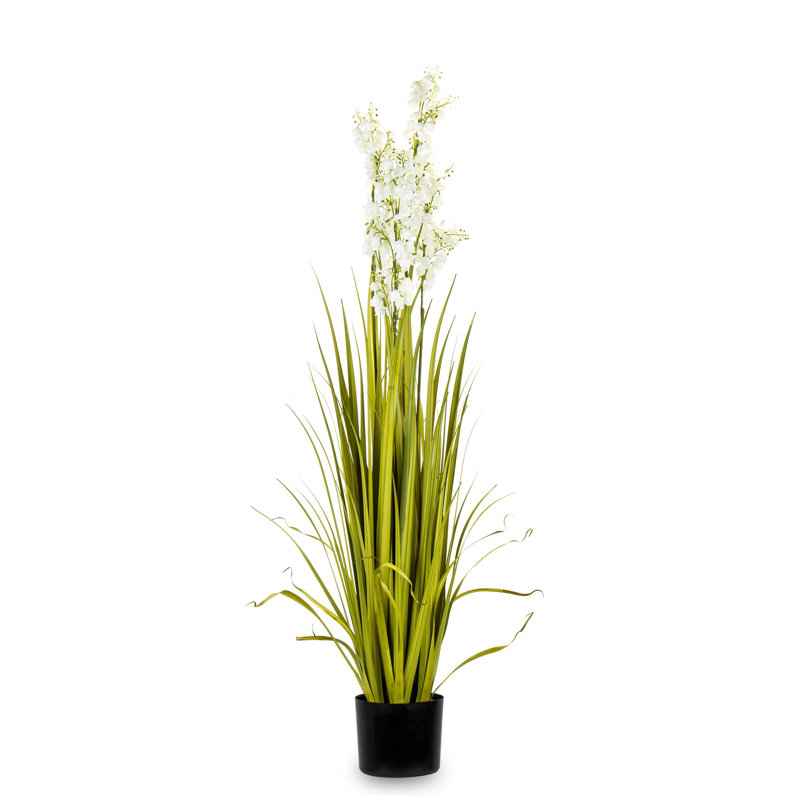 Faux Evergreen Grass in Pot, 120cm H x 45cm W x 45cm D
