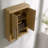 Chambery 24" Wall Mounted Bathroom Storage Cabinet with 2 Doors, Adjustable Shelf and Open Shelf-96138677