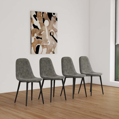 Ensemble de 4 chaises de salle à manger avec siège rembourré