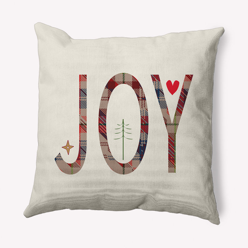 Coussin décoratif intérieur / extérieur Holiday Cheer, 18 po x 18 po
