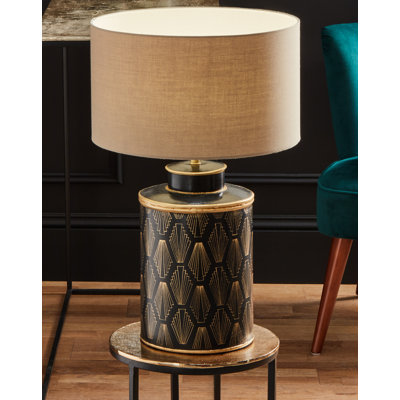 Deloatch Wood Lamp Base Lamp