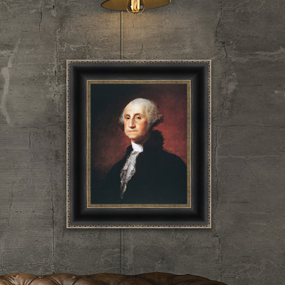 «George Washington», reproduction de peinture à l'aquarelle encadrée