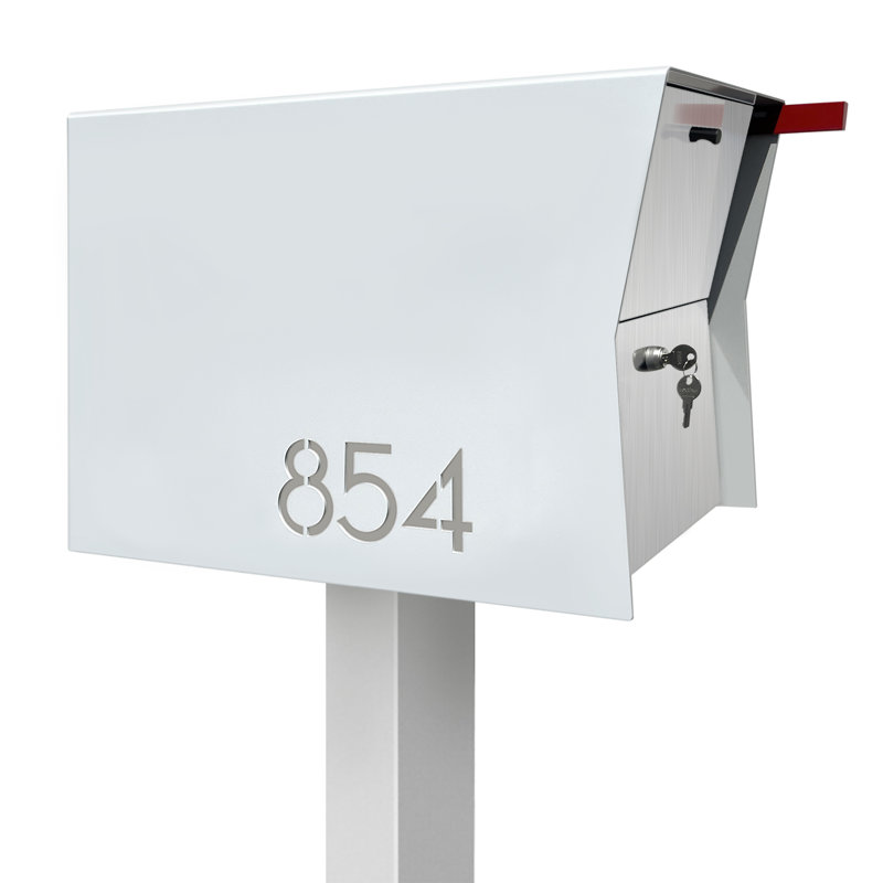 Boîte rétractable Retrobox en blanc et noir, Blanc / argent, Oui