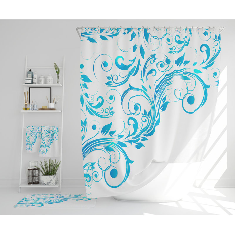 Nathainel Polyester Shower Curtain Set