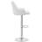 Aryelle Bar Stools Set of 2, Adjustable Counter Height Stools with Back and Arm, Modern Swivel Bar Chairs with Footrest, Upholstered PU Leather Kitchen Island Stools, White-864890693-870189731