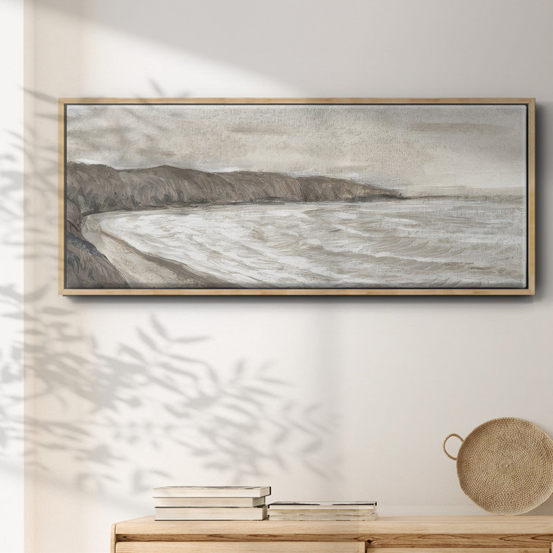 Bord de mer côtier I - toile encadrée, H 12 po x l 30 po