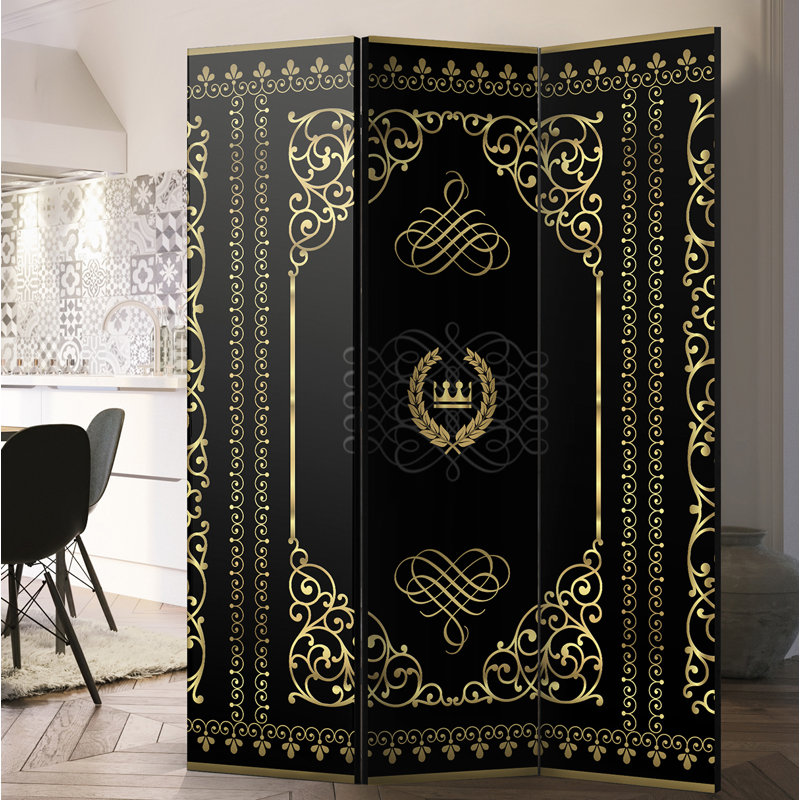 Janis Solid Wood Folding Room Divider, 3