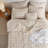 Bedsure Bed in a Bag Queen - 7 Pieces Plaid Seersucker Bedding Comforter Sets, Soft Lightweight Beige Boho Bed Set with Comforters Queen Size, Sheets, Pillowcases & Shams-105526848-105526855