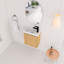 Meuble-lavabo mural 18,5 po avec lavabo en résine, porte à fermeture douce