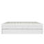 Lit plateforme double en bois massif avec lit gigogne, 2 tiroirs de rangement et multiprise intégrée, blanc-1436410180-1436410181