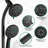 Stainless Steel Slide Bar Shower, Dual Heads, Matte Black, 7 Settings, 1.8 Gpm Flow, Hose Shower With Drill- Steel, Rain / Fog Option