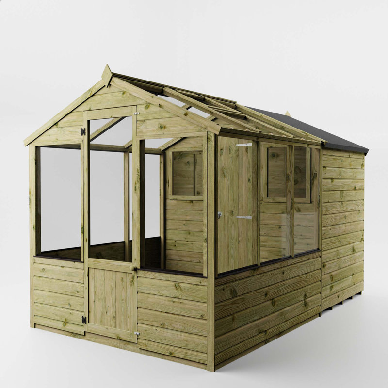 Mercia Traditional Apex Greenhouse/Shed Combi, Yes, 10 x 6ft
