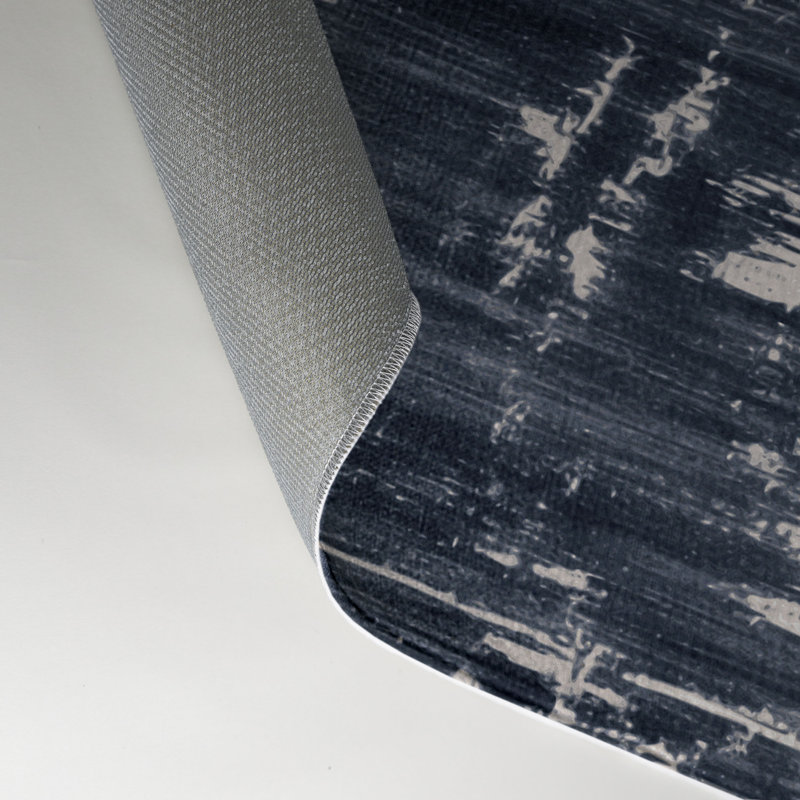 Tapis gris abstrait intérieur et extérieur, Rectangle 5 pi x 7 pi