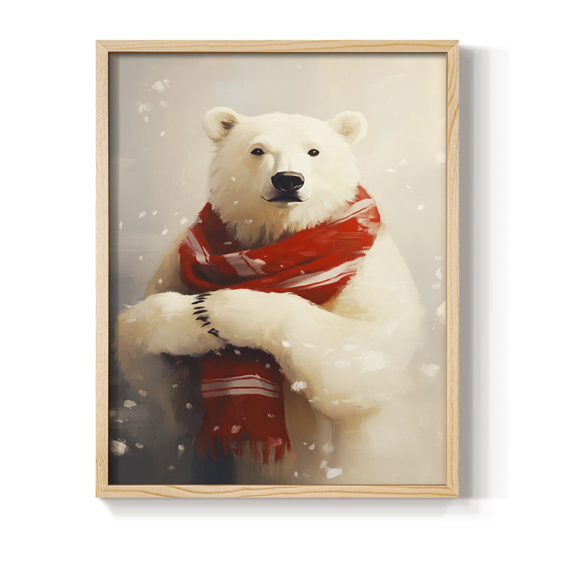 Art des Fêtes de Noël - série 2 - CECLI, reproduction encadrée - bois massif, Naturel, H 30 po x l 24 po