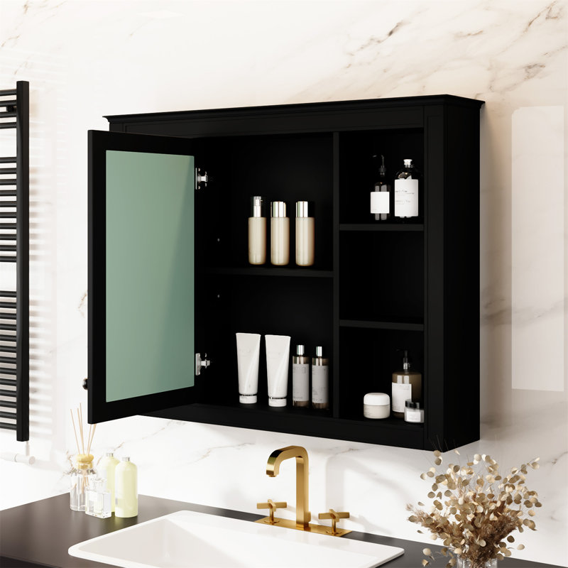 35'' X 27.5'' Medicine Cabinet, Black