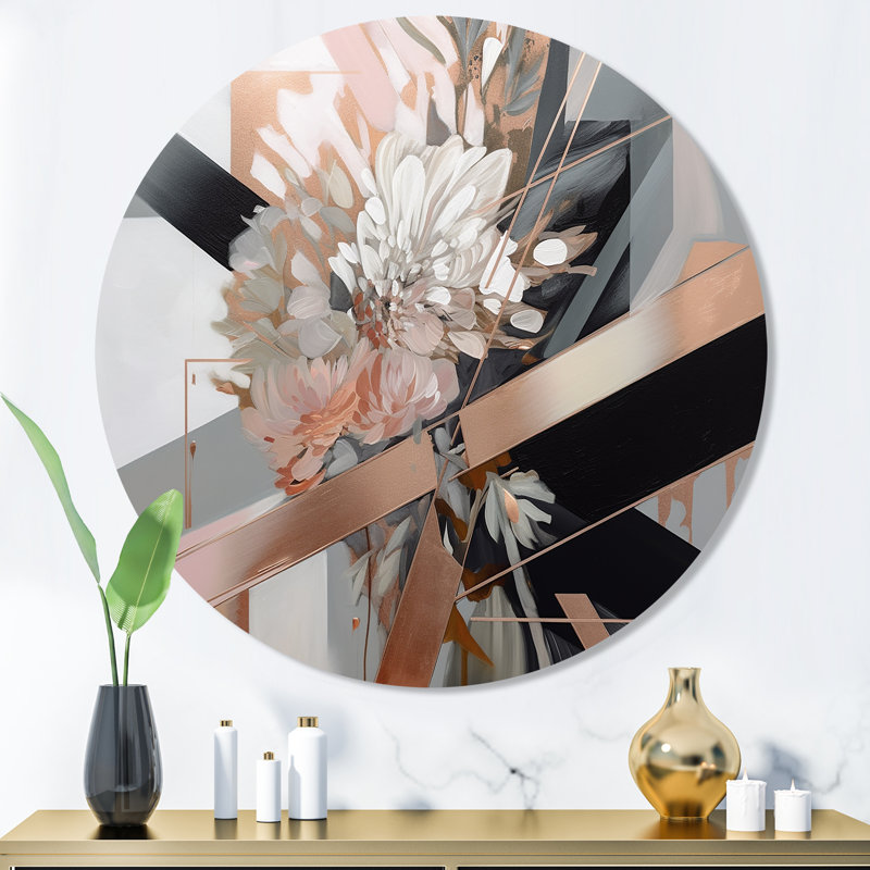 Glam Plants & Flowers Wall Decor on Metal, 23" H x 23" W x 1" D