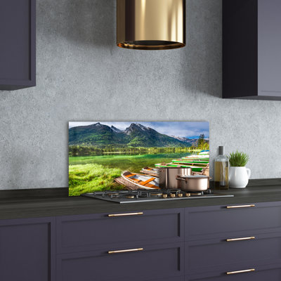 50cm W x 100cm L Glass Peel and Stick Panel