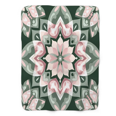 Mandala Mirage - 1 Piece Premium Sherpa Blanket Throw Blanket