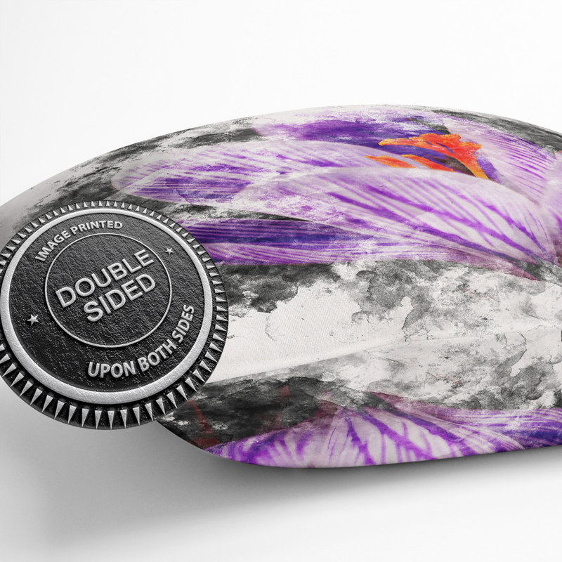 Crocus Flower Cushion with Filling, 55cm H x 55cm W x 20cm D
