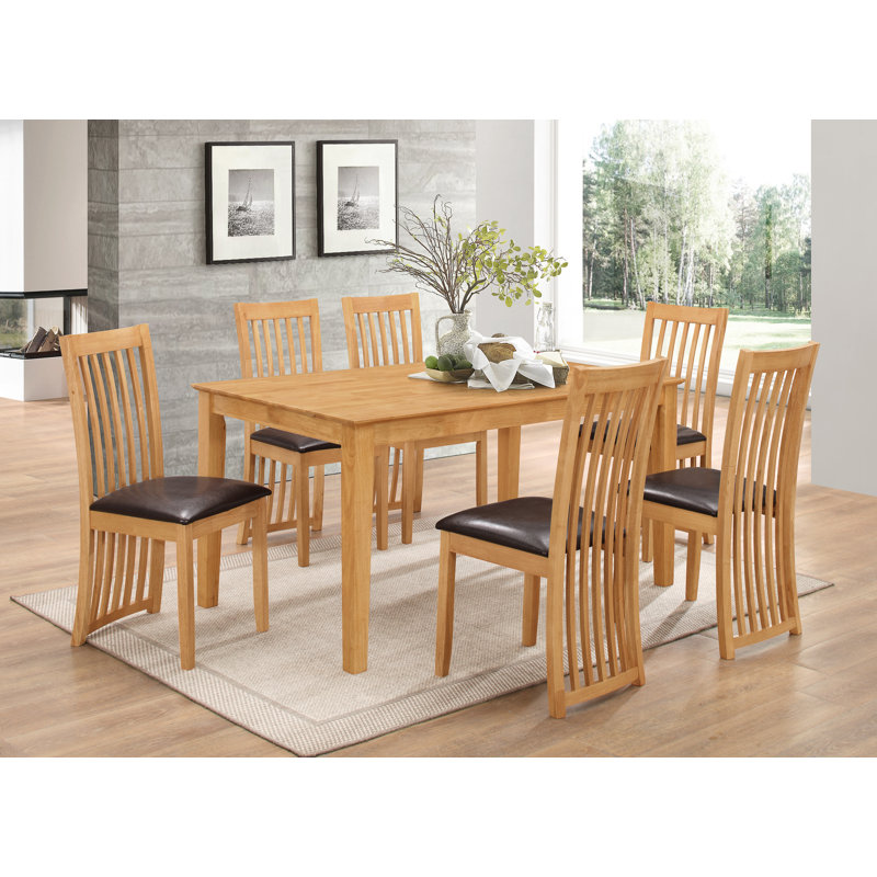 Larissa 6 - Person Solid Wood Dining Set