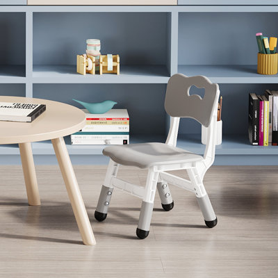 Adjustable Kids Chairs Set of 2, 3 Height Levels, Durable Plastic Ergonomic Toddler Chairs Ages 2-8, Indoor/Outdoor for Home, Study, Nursery, Daycare