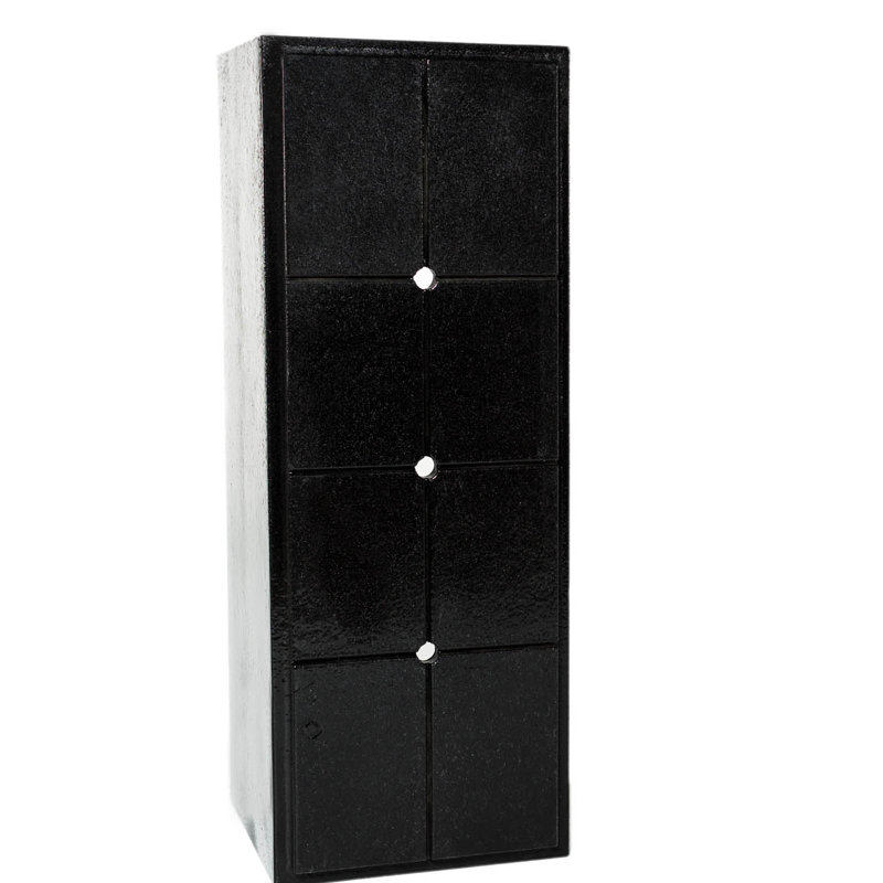 Milan Tall Polymer Box, White, 19" H x 46" W x 17" D