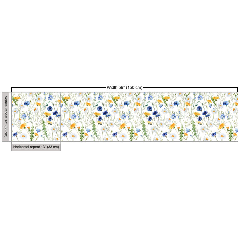 Tissu fleur Ambesonne, l 58 po x L 180 po