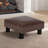 Small Foot Rest Stool Ottoman, Leather Footrest Square Footstool With Non-Skid Plastic Legs, For Chair, Under Desk, Office, Living Room, (Brown)-311030798