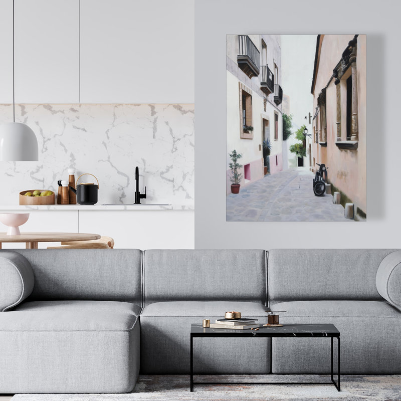 Ibiza Island Grey Scenic Canvas | Home Decor Art Print