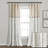 Linen Button Botanical Garden Cotton Blend Semi Sheer Curtain Single Panel-1248174318