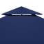 Abri de remplacement pour pavillon de jardin en polyester bleu foncé 9,8 x 9,8 pi avec revêtement en PVC pour abri de jardin et de patio-122732989-122732990