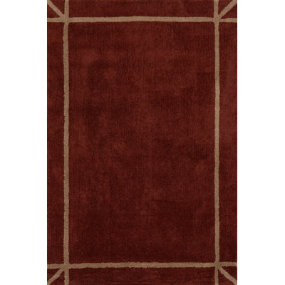 Bordered Hand-Woven Rug
