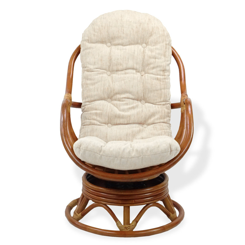 Chaise berçante Anairis, Crème, Bois médium