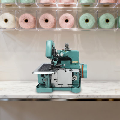 Heavy-Duty Cast Iron Overlock Machine (Serger) – 150W High-Speed 9000 RPM Electric Sewing Machine With Adjustable Stitch Width – Compact Professional Serger For Home & Tailor Shop