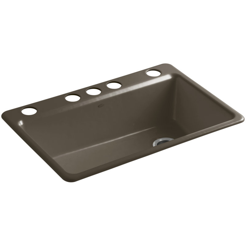 Riverby 33" x 22" x 9-5/8" Under-Mount Single-Bowl Kitchen Sink with Accessories, Suede