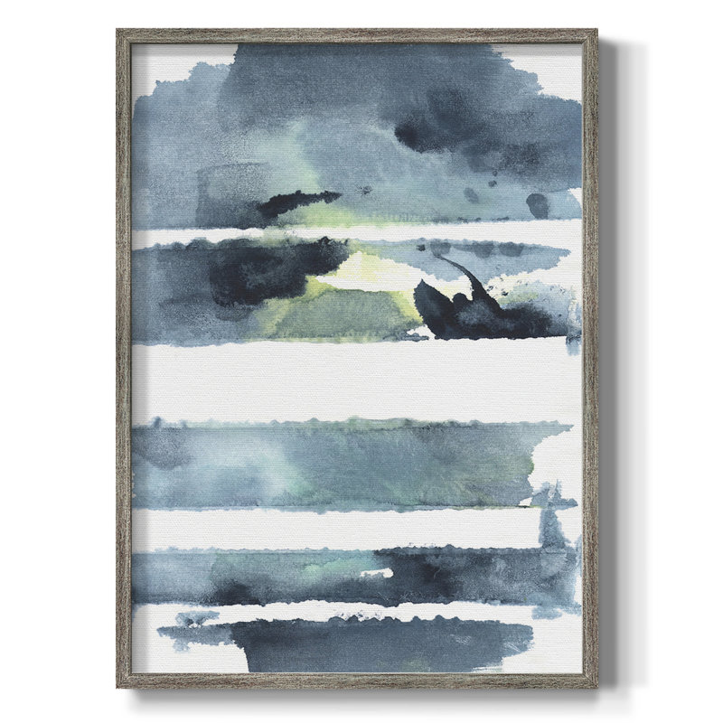 Blue Memories I, reproduction encadrée - bois massif, H 11 po x l 9 po