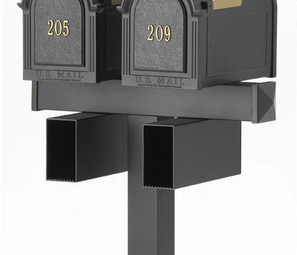 Newspaper Box for Duo, Triple and Quad Posts, Black