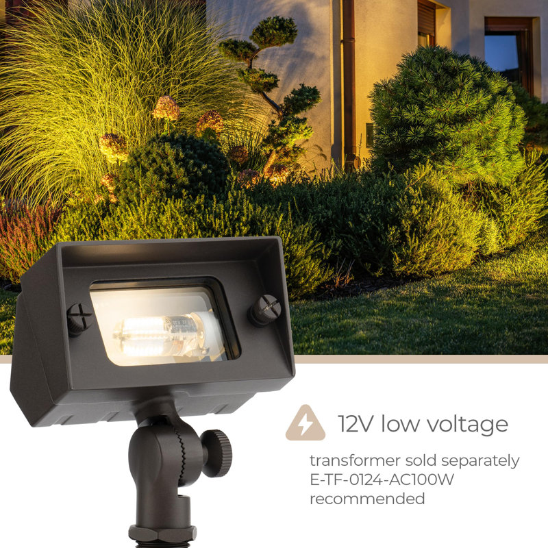 Luminaire mural délavé 12V avec prise G4 East Grove Home Amped Landscape Lighting, Bronze