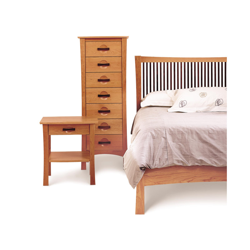 Berkeley 21.75'' W Solid Wood Nightstand, Natural Cherry, Conventional