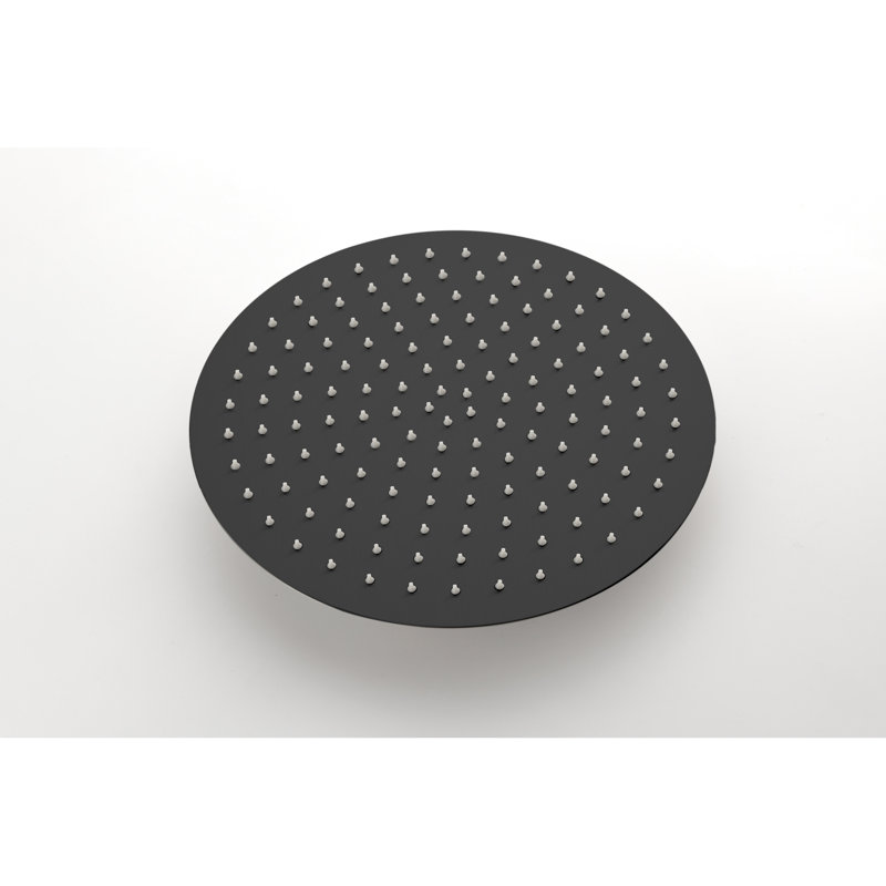 Douche de salle de bain haute matte noire - fixée au mur avec pomme de douche à pluie en acier inoxydable de 10 po et douche à main, ensemble d'équilibrage de valve 2 voies