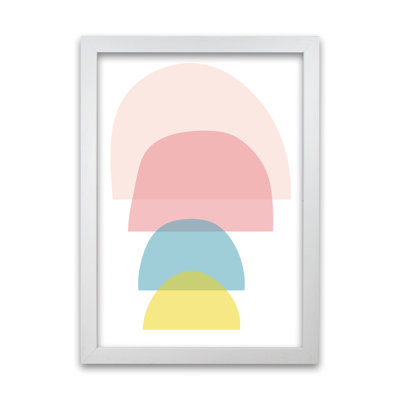 Four Coloured Half Pebbles Original - Print