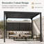 Pergola d'extérieur en acier galvanisé 9,8 pi x 8,2 pi x 7,9 pi-131299418