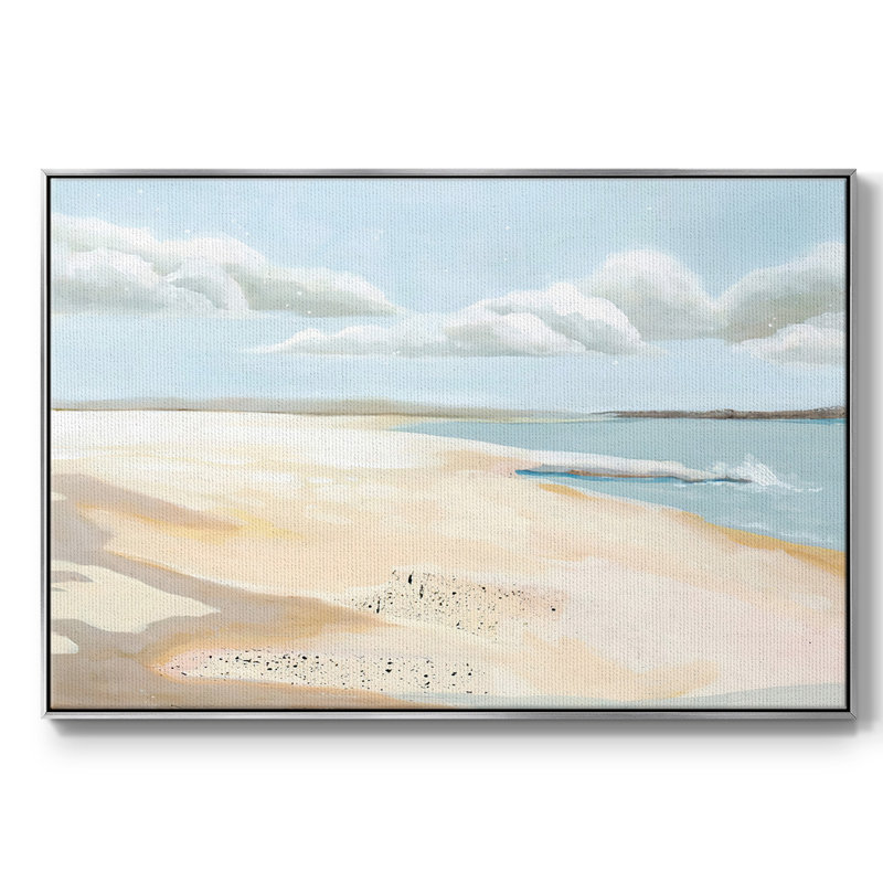 «Sandy Getaway II», reproduction sur toile avec cadre flottant, H 17 po x l 25 po x P 2 po, Argent