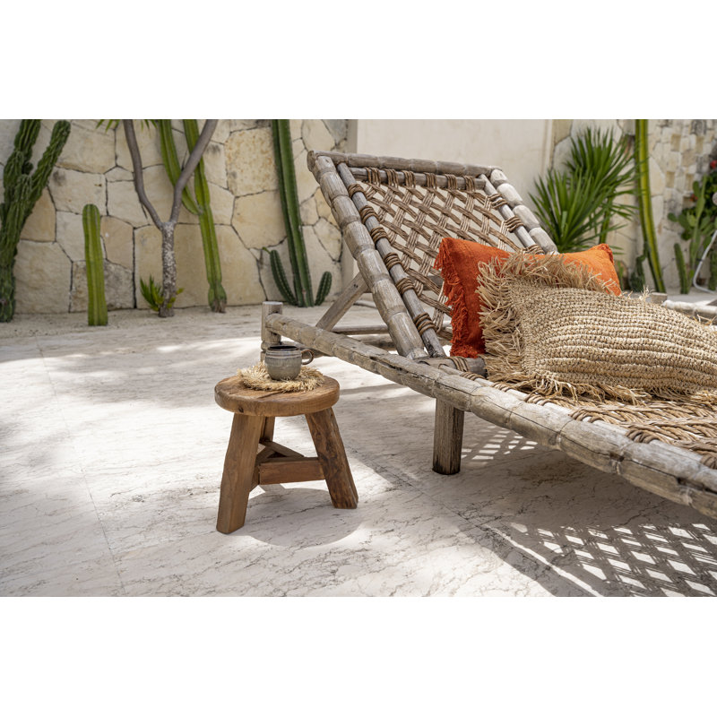 Claiton Solid Wood Accent Stool