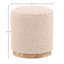 Gema Handwoven Wool Blend Stool, Ivory