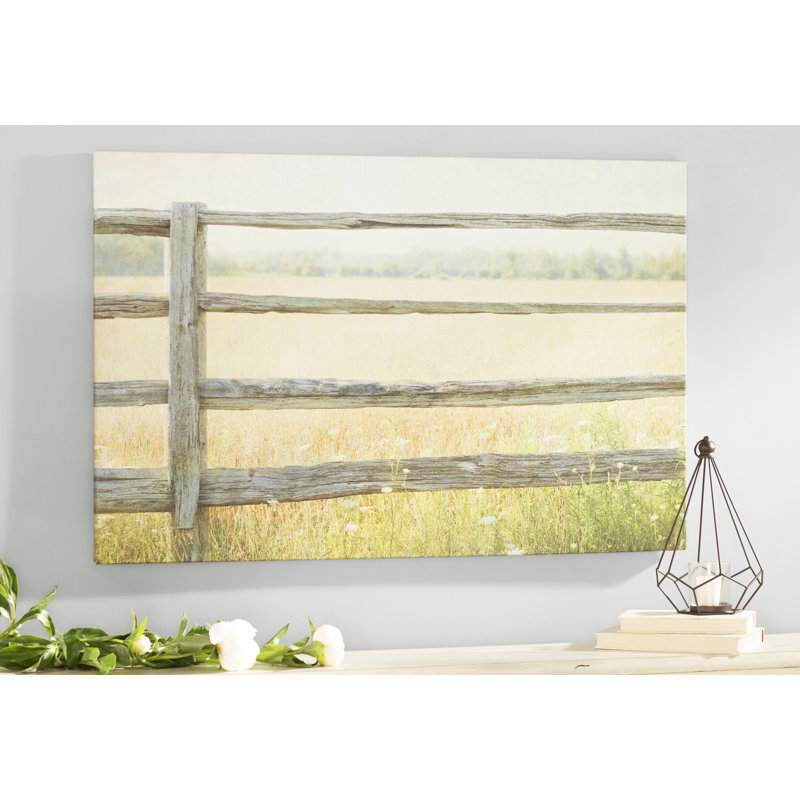 « edge of the field », impression sur toile tendue, H 26 po x l 40 po x P 1,5 po, Toile tendue, Pas de tapis