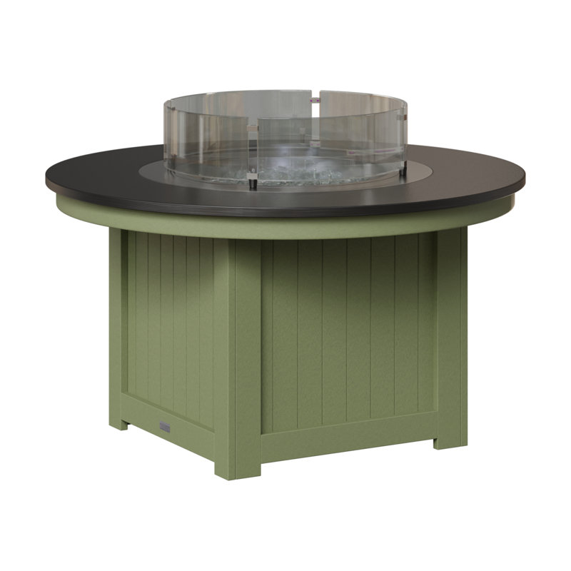 Foyer de table rond Berlin Gardens Donoma, Hammered Top Black with Sage Base, H 25 po x l 44 po x P 44 po