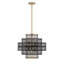 Luminaire suspendu noir mat 6 lumières Granten
